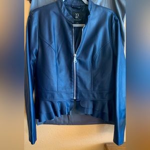 Faux leather zip up jacket. New never worn without tags.